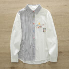 ămașa boho cu dungi și broderii „Little Village Cats” 3