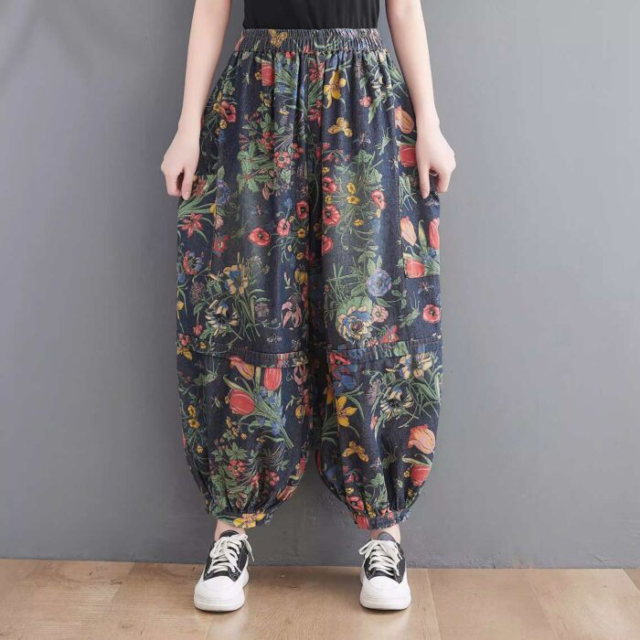 Pantaloni Flori Colorate Jeans 7