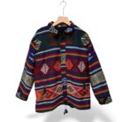 Jachetă Unisex din Lână Naturală – Lucrată Manual, Model Tribal Multicolor 1