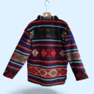 Jachetă Unisex din Lână Naturală – Lucrată Manual, Model Tribal Multicolor 2