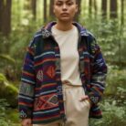 Jachetă Unisex din Lână Naturală – Lucrată Manual, Model Tribal Multicolor 3