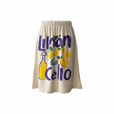 Fustă din bumbac „Limoncello Purple”