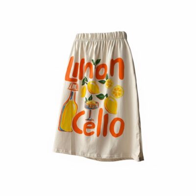 Fustă din bumbac „Limoncello Orange”