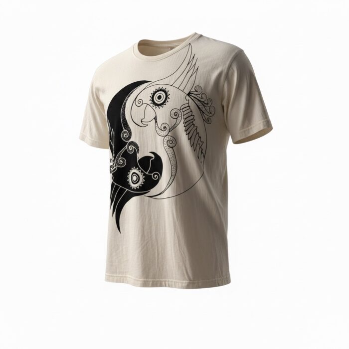 tricou-parrot-yin-yang-bumbac-unisex-1