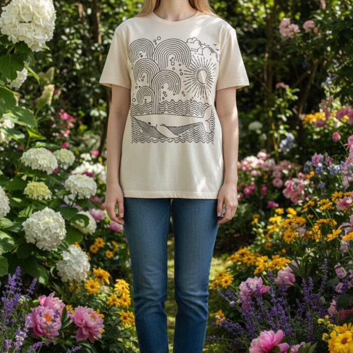 tricou-unisex-boho-whale-bumbac-6 tricou-unisex-boho-whale-bumbac-6